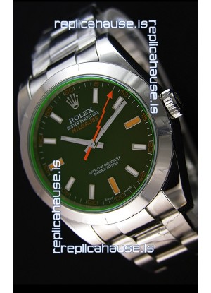 Rolex Milgauss 116400M Swiss Watch with Black Dial - Ultimate 904L Steel Watch 