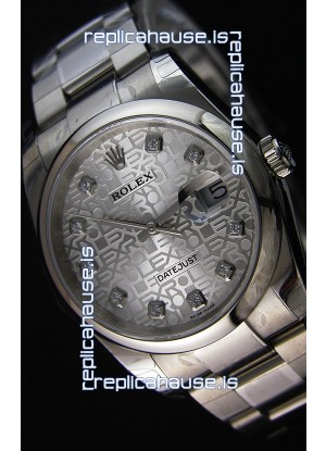 Rolex Datejust 36MM Cal.3135 Movement Swiss Replica Watch in Steel White Steel Dial