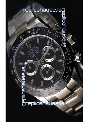 Rolex Cosmograph Daytona 116500LN Black Dial Original Cal.4130 Movement - Ultimate 904L Steel Watch 