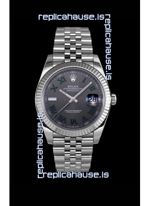 Rolex Datejust Wimbledon Edition Japanese Replica Watch - Grey Dial in 41MM 