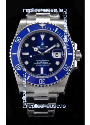 Rolex Submariner Japanese Replica Watch - Ceramic Bezel in Blue Dial/Bezel