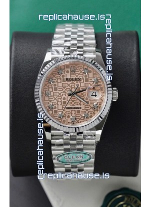 Rolex Super Clone Datejust ETA 3235 Movement 36MM Sundust Computer dial 36MM Steel Case Watch