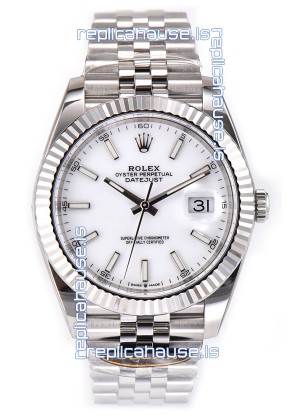 Rolex Datejust 126334 41MM ETA3235 72 Hours Power White Dial Jubilee 1:1 Mirror Replica