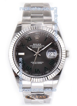 Rolex Datejust 126334 Wimbledon 41MM ETA3235 Slate Dial 72 Hours Power 1:1 Mirror Replica