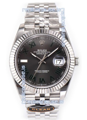 Rolex Datejust 126334 Wimbledon 41MM ETA3235 Slate Dial Jubilee 72 Hours Power 1:1 Mirror Replica