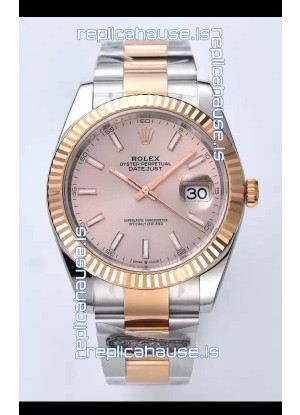 Rolex Datejust Cal.3235 Movement 1:1 Mirror Replica 904L Steel 41MM Two Tone Rose Gold Casing