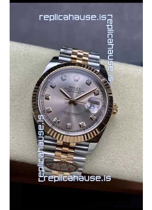 Rolex Datejust Cal.3235 Movement 1:1 Mirror Replica 904L Steel 41MM - Two Tone Rose Gold 