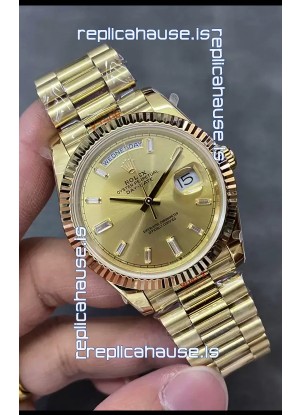Rolex Day Date Presidential 18K Rose Gold Watch 40MM - Gold Dial 1:1 Mirror Quality