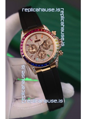 Rolex Daytona Super Clone 116595RBOW Rose Gold 1:1 Mirror Cal.4131 Movement Repllica Watch 