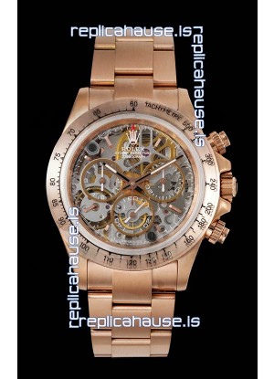Rolex Daytona Super Clone "Artisans De Genève - Glacier" Edition Rose Gold Watch 
