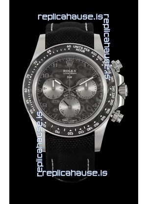 Rolex Daytona Super Clone DiW Exceptional-1 Stainless Steel Watch in Black Carbon Dial 1:1 Mirror Replica Watch