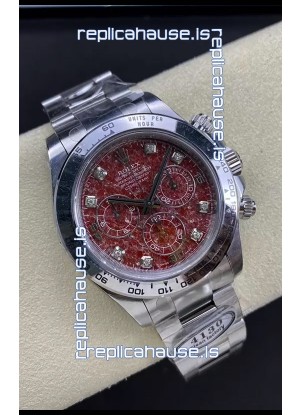 Rolex Cosmograph Daytona Grossular Rubellite Dial Original Cal.4130 Movement - 904L Steel Watch