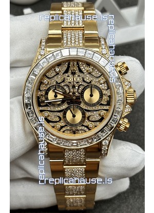 Rolex Cosmograph Daytona "Eye of the Tiger" Edition in 904L Yellow Gold 1:1 Mirror Replica Watch