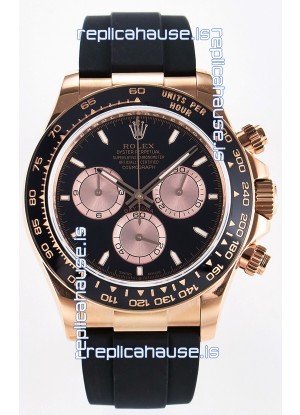 Rolex Cosmograph Daytona M126515 Rose Gold Black Dial Original Cal.4131 Movement Watch 