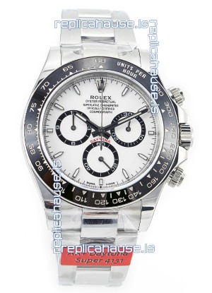 Rolex Cosmograph Daytona Panda 126500 White Dial Cal.4131 Movement - 904L Steel Watch