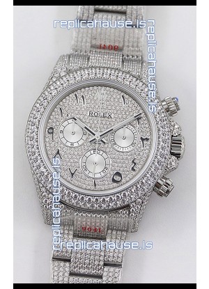 Rolex Cosmograph Daytona 904L Steel ICED OUT Cal.4130 Movement - 904L Steel Watch