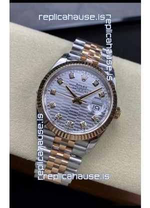 Rolex Datejust Cal.3235 Movement 1:1 Mirror Replica 904L Steel 36MM - Grey Fluted Motif Dial