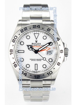 Rolex Explorer II Super Clone M216570-002 1:1 Mirror Replica Watch - White Dial CAL. 3285 Movement