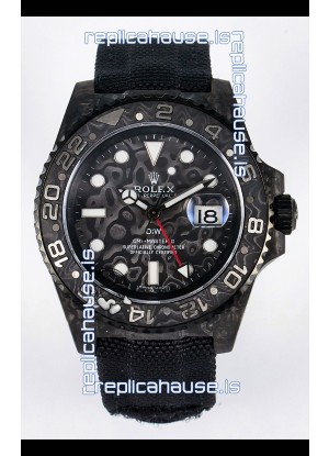 Rolex GMT Masters II Super Clone DiW Edition Swiss Replica Lightweight Carbon Casing Watch 