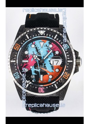 Rolex GMT Masters II Super Clone DiW Edition Swiss Replica Lightweight Carbon Casing Watch 