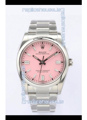 Rolex Oyster Perpetual REF#126000 36MM Swiss Movement Swiss Replica Pink Dial 904L Steel 1:1 Mirror Replica Watch