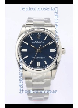 Rolex Oyster Perpetual REF#126000 36MM Swiss Movement Swiss Replica Blue Dial 904L Steel 1:1 Mirror Replica Watch