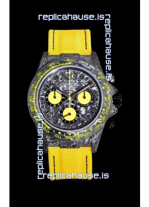 Rolex Daytona DiW Yellow Edition Edition Forged Cabon Casing 1:1 Mirror Replica