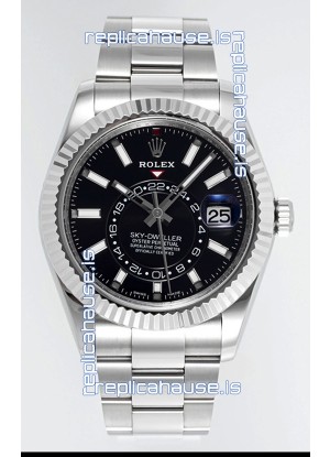 Rolex Sky-Dweller REF #m336934 Black Dial Watch in 904L Steel Case - Super Clone Watch