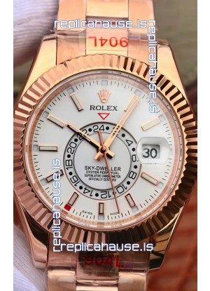 Rolex Sky-Dweller Everose Gold Oyster 42MM 1:1 Mirror Replica Watch 