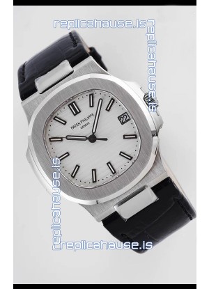 Patek Philippe Nautilus 5711/1A-011 1:1 Mirror Swiss Replica Watch in White Dial 904L Steel 