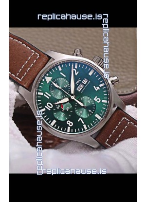IWC Pilot Chronograph Edition Green Dial 1:1 Mirror Replica Watch