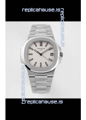 Patek Philippe Nautilus 5711/1A-011 1:1 Mirror Swiss Replica Watch in White Dial 904L Steel 