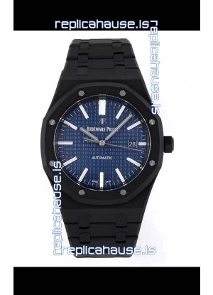 Audemars Piguet Royal Oak PVD Coated Swiss Replica Watch 3120 Swiss Movement - Blue Dial 