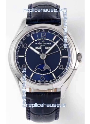 Vacheron Constantin Fiftysix Complete Calendar Swiss Replica Watch in Blue Dial 