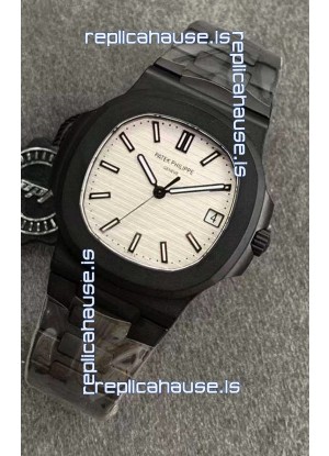 Patek Philippe Nautilus 5711 Black Venom PVD Swiss Replica Watch in White Dial 