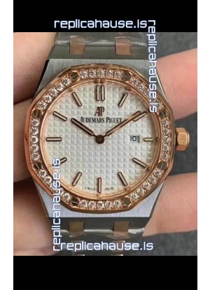 Audemars Piguet Royal Oak Quartz 33MM Swiss Watch Two Tone Swiss - 1:1 Mirror Replica Edition