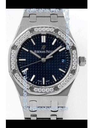 Audemars Piguet Royal Oak Swiss Automatic 34MM Swiss Watch Blue Dial - 1:1 Mirror Replica Edition