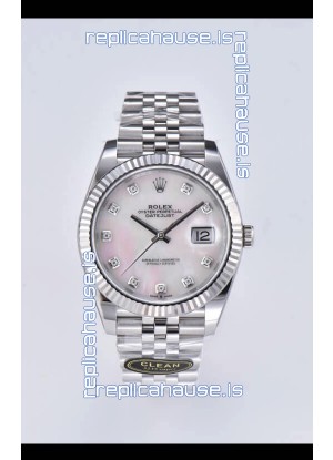 Rolex Datejust 126334 41MM ETA 3235 Swiss 1:1 Mirror Replica Watch in 904L Steel - Pearl Dial