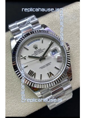 Rolex Day Date 228239-83419 904L Steel 40MM - White Pearl Dial 1:1 Mirror Quality Watch