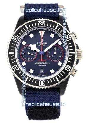 Tudor Pelagos FXD Chronograph Titanium Casing 1:1 Mirror Replica Blue Dial in Nato Strap