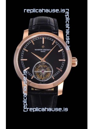 Vacheron Constantin Minute Repeater Tourbillon Swiss Replica Watch in Steel Casing 44MM Rose Gold Casing