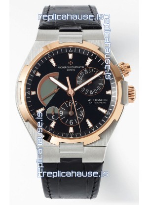 Vacheron Constantin Power Reserve Black Dial Two Tone Black Dial Swiss Replica Watch