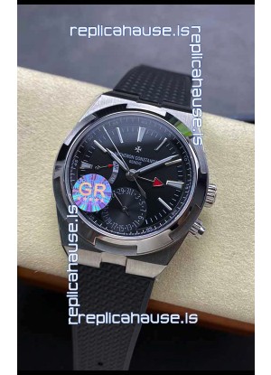 Vacheron Constantin Overseas Dual Time Stainless Steel 1:1 Mirror Swiss Replica Black Dial