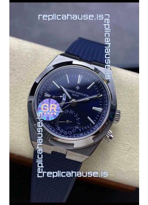 Vacheron Constantin Overseas Dual Time Stainless Steel 1:1 Mirror Swiss Replica Blue Dial
