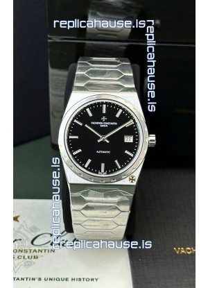 Vacheron Constantin Historiques 222 Super Clone 37MM Steel Casing Watch in Black Dial 