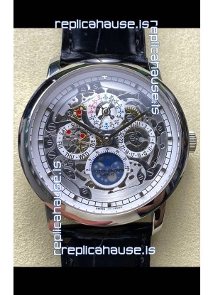Vacheron Constantin Patrimony Traditionelle Skeleton Perpetual Calendar Swiss Replica Watch 