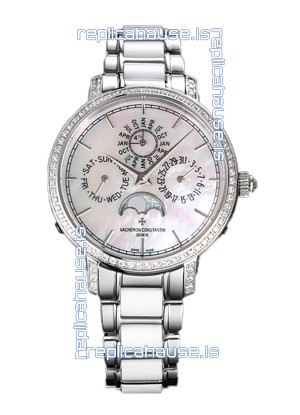 Vacheron Constantin Traditionelle Perpetual Calendar Ultra-Thin Steel Swiss Replica