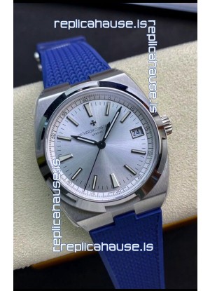 Vacheron Constantin Overseas 1:1 Mirror Swiss Replica Watch in Steel Dial - Rubber Strap