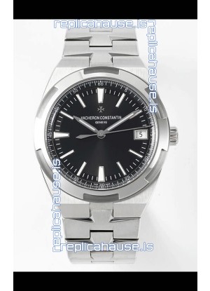 Vacheron Constantin Overseas 1:1 Mirror Swiss Replica Watch in Black Dial - Steel Strap