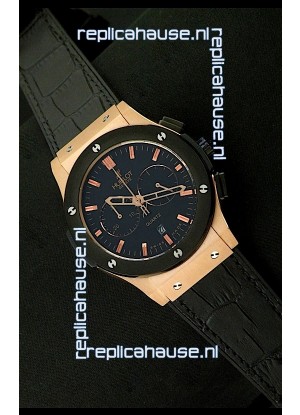 Hublot Big Bang Classic Fusion Chrono Quartz Watch with Ceramic Bezel